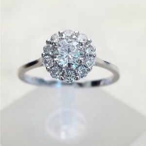 Elegant Silver Diamond Ring